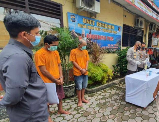 Komplotan Pencuri Pagar Besi di Lapangan Merdeka Dibekuk Polsek Medan Barat