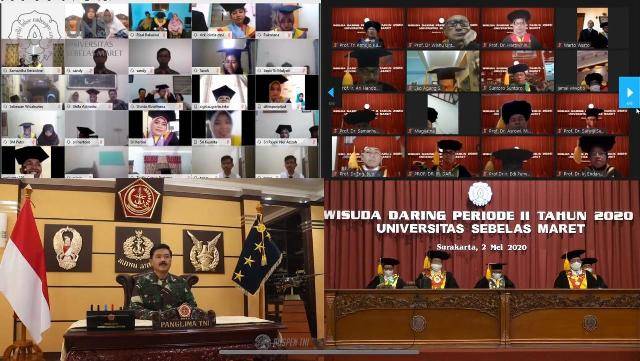 Wisuda Daring UNS, Panglima TNI Pesankan Seluruh Elemen Bangsa Harus Bersatu dalam Penanganan Covid-19