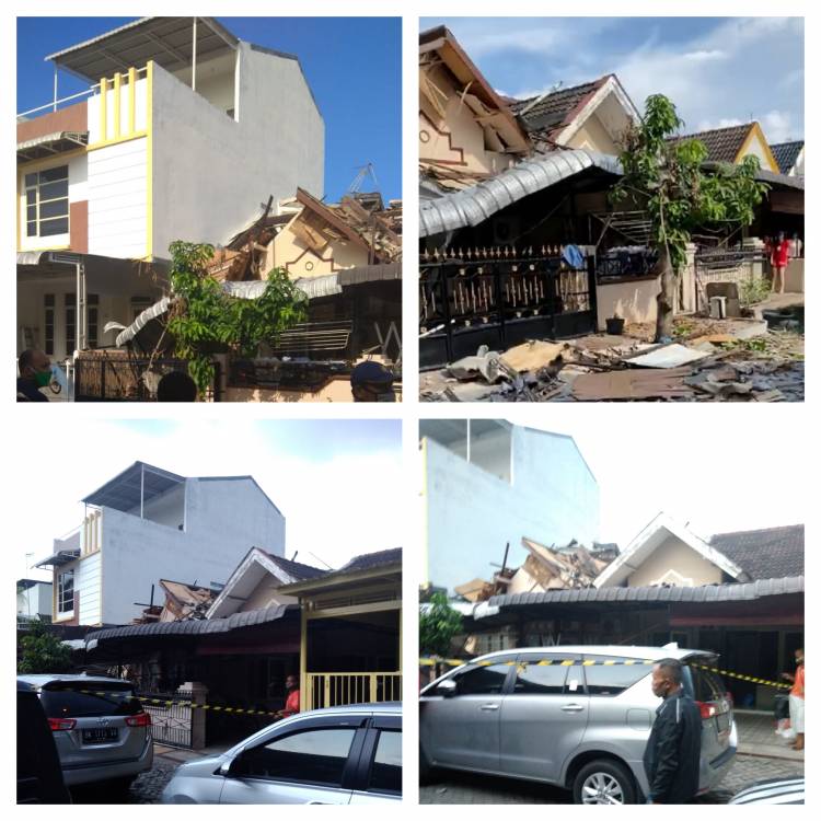 Dua Rumah Mewah Hancur dan Tiga Mobil Rusak di Komplek Cemara Asri Akibat Ledakan Gas