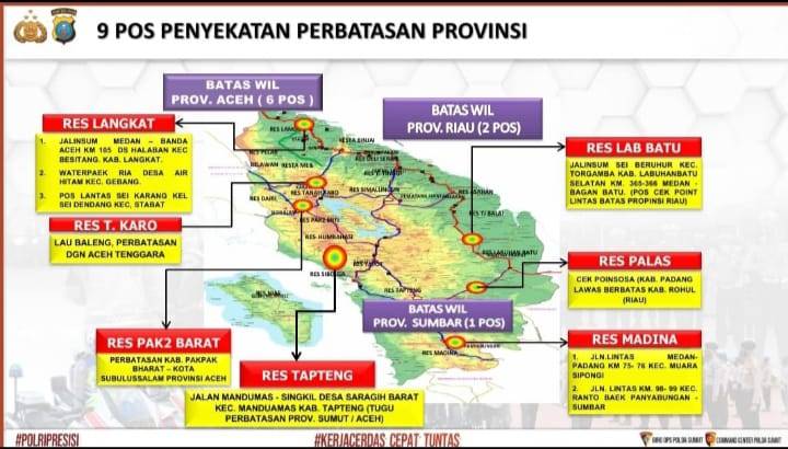 Antisipasi Mudik Lebaran, Polda Sumut Lakukan Penyekatan di Daerah Perbatasan 
