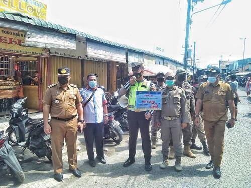 Pemko Medan Patroli Prokes di Pasar Kapuas dan Pasar Baru di Belawan