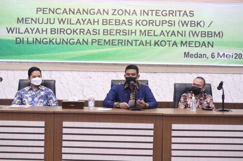 Ciptakan Pemerintahan yang Bersih, Wali Kota Medan Canangkan Zona Integritas Wilayah Bebas Korupsi dan Bersih Melayani