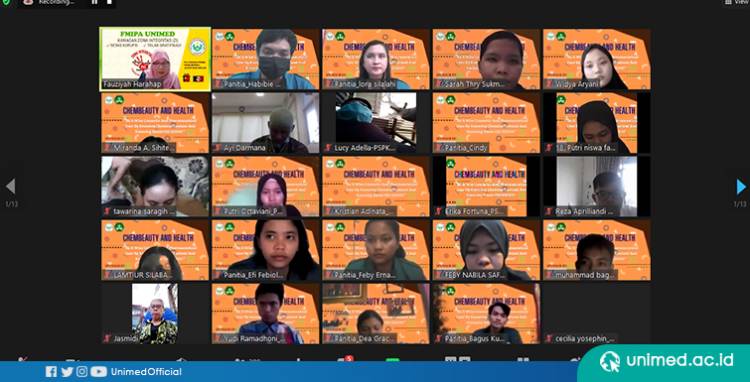 FMIPA Unimed Adakan Webinar Terkait Efek Jika Salah Memilih Kosmetik