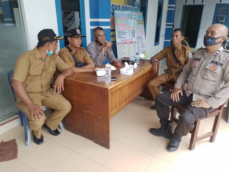 Sat Binmas Polrestabes Medan Ajak Warga Percut Sei Tuan Disiplin Prokes 