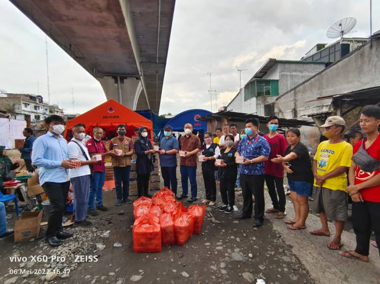 Walubi Sumut Berikan Bantuan untuk Korban Kebakaran di Jalan Wahidin