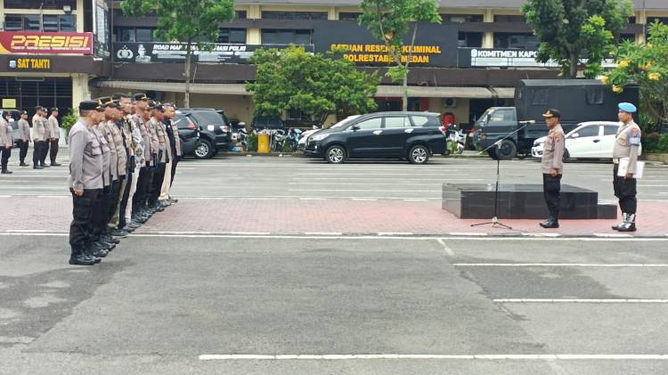 Kawal Pemilu 2024, Polrestabes Medan Gelar Operasi Mantap Brata