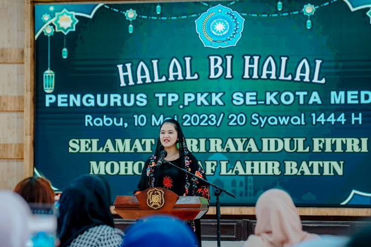 Halal Bihal Pengurus TP PKK, Ny Kahiyang Ayu Ajak Seluruh Kader Sukseskan HUT Dekranas dan HKG PKK