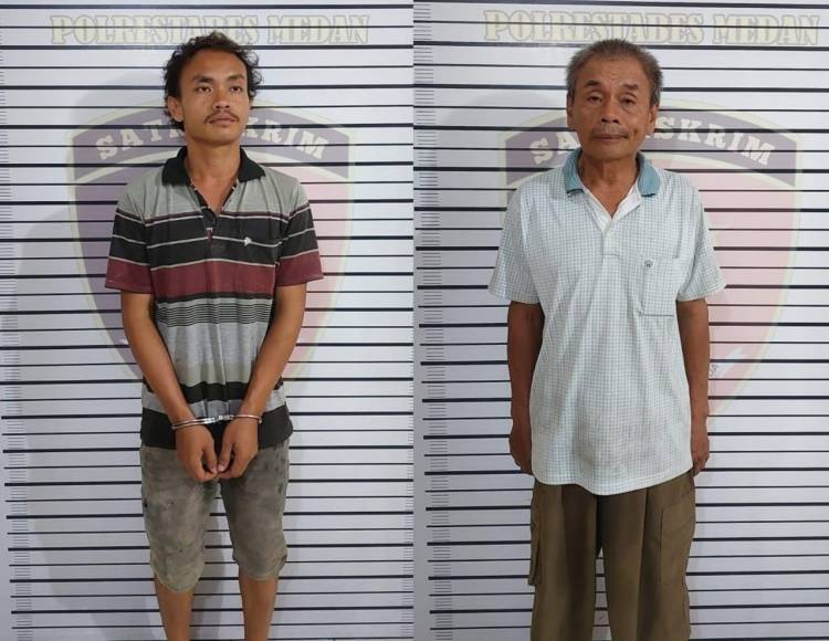 Nekad Bacok Polisi, Bapak dan Anak Ditangkap Polsek Medan Timur di Labuhan Deli