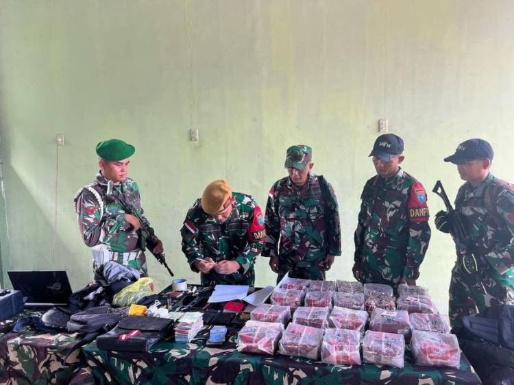 20 Paket Sabu Berhasil Diamankan Satgas Pamtas RI-MLY Yonarmed 16/TK