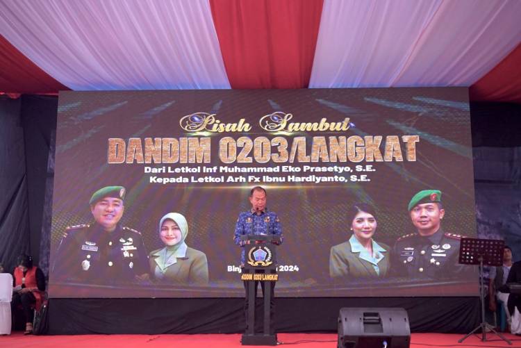 Sekda Kabupaten Langkat Hadiri Pisah Sambut Dandim 0203/Langkat