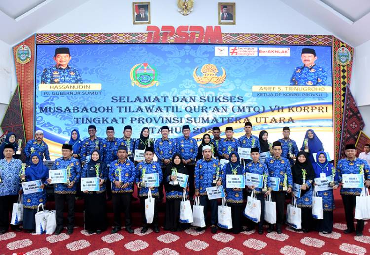  MTQ VII Korpri Sumut Resmi Ditutup, Pj Gubernur: Memiliki Makna Sangat Penting dan Nilai-nilai Sakral