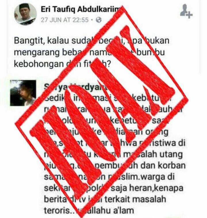 Terkait Berita Hoax Penyerangan Teroris di Mapoldasu, Inilah Pernyataan Poldasu