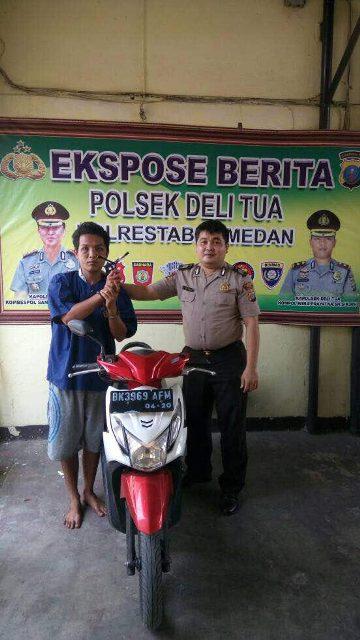 Curi Motor Ginting, Sembiring Diamankan Polsek Delitua