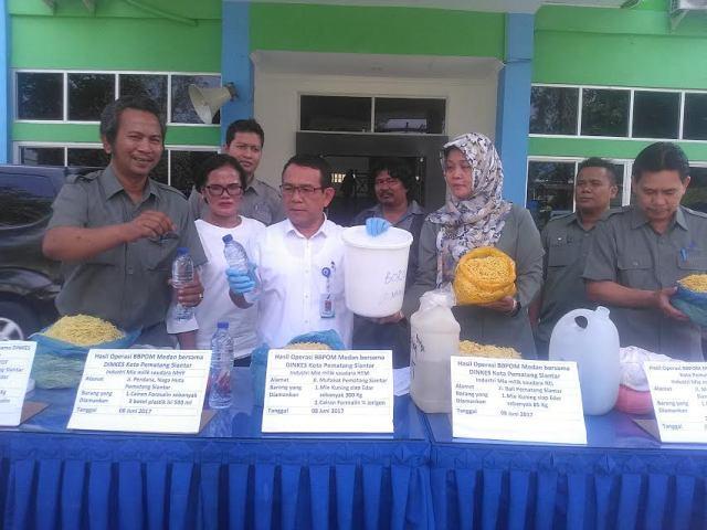 Waduh, Dalam Sehari 1,6 Ton Mie Berformalin Diproduksi di Kota Pematang Siantar 