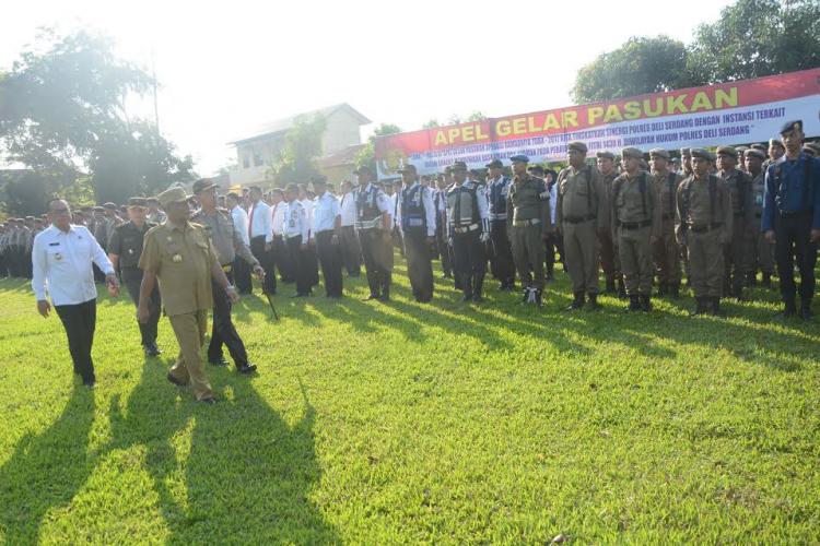 Bupati Deli Serdang Irup Apel Gelar Pasukan Ops Ramadniya Toba 2017