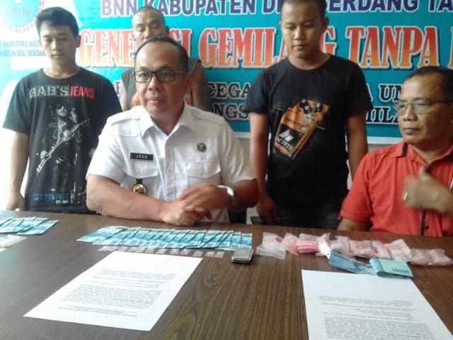 BNNK Deli Serdang Bekuk Tiga Pengedar Narkoba Asal Tanjung Morawa