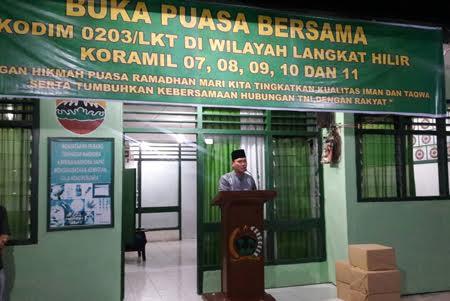 Dandim 0203/Lkt Safari Ramadhan di Koramil se-Wilayah Langkat Hilir