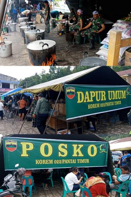 Korem 022/PT dan Dinsos Siapkan Dapur Umum dan Posko Penampungan Keluarga Korban Kapal Tenggelam di Danau Toba