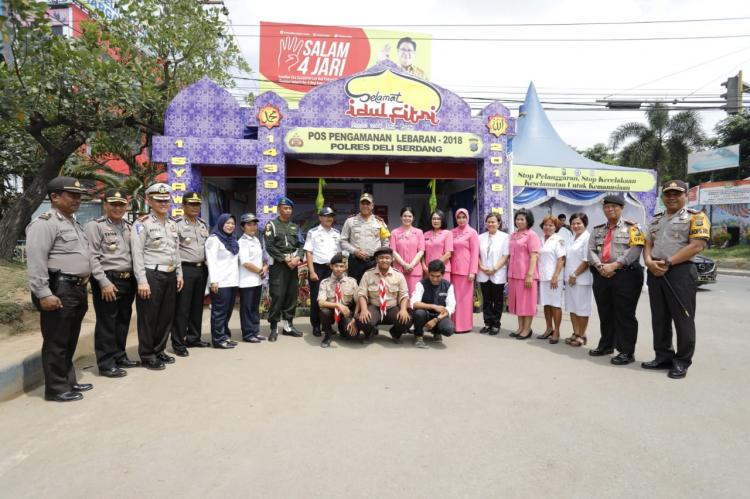 Jelang Lebaran, Polres Deliserdang Dirikan 5 Pos Pengamanan dan 1 Pos Pelayanan 