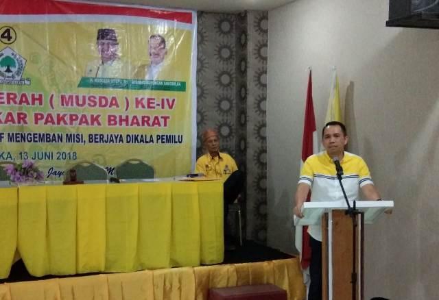 Dari Arena Musda Golkar Pakpak Bharat: Memenangkan Eramas Tanggungjawab Kita