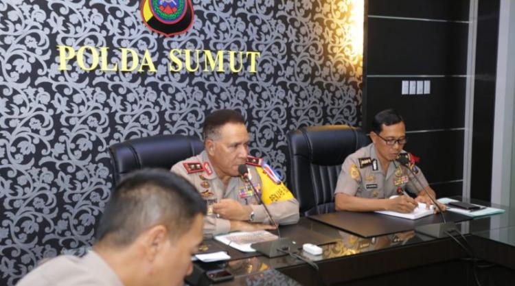 Kapolda Sumut Pimpin Rapat Pelaksanaan Pengamanan Hari Raya Idul Fitri 1439 H