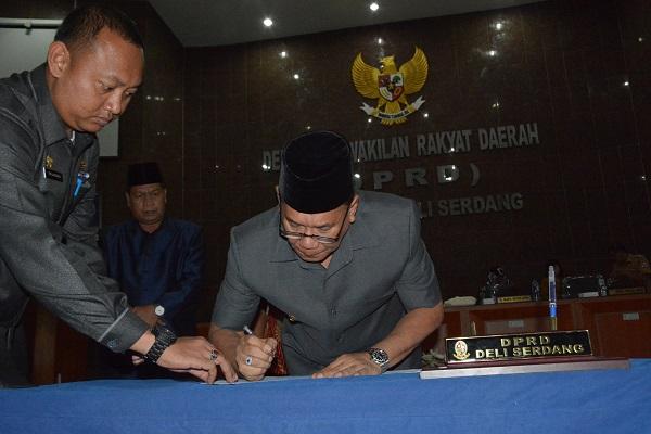 LPJ Pelaksanaan APBD Deli Serdang Tahun Anggaran 2018 Disetujui
