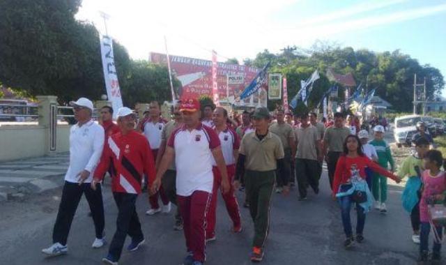 HUT Bhayangkara ke-73, Polres Tobasa Gelar Games Sport Bersama TNI, ASN dan Masyarakat