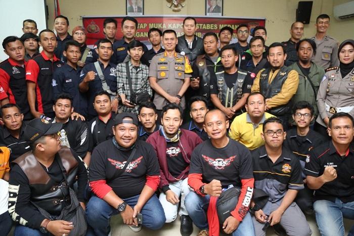 Kapolrestabes Medan Berjumpa Club Motor, Kombes Dadang: Taati Peraturan Lalulintas