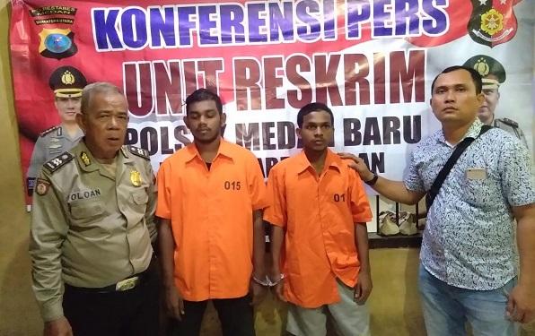 Terlibat Penganiayaan, Dua Preman Polonia Ditangkap Tim Pegasus Polsek Medan Baru 