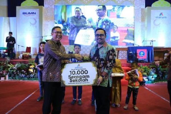 PT Inalum Salurkan Bantuan 10 Ribu Seragam Sekolah Kepada Pemkab Batubara