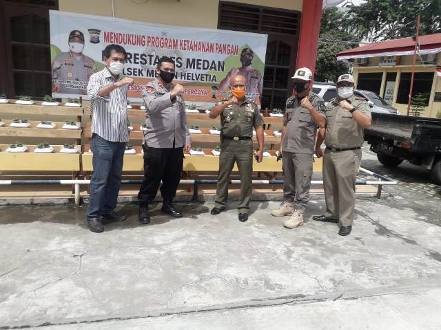 Kasat Pol PP Sumut Ikut Dukung Polsek Medan Helvetia Galakkan Program Ketahanan Pangan