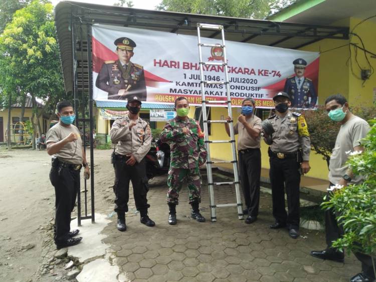 Pesan-pesan Kamtibmas Polsek Helvetia Ajak Masyarakat Tetap Kondusif