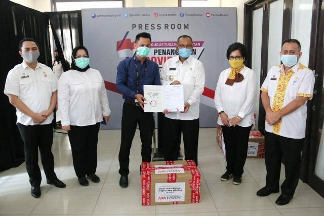 Wujud Kepedulian Bersama, Perusahaan Hikvision Beri Bantuan ke Pemko Medan
