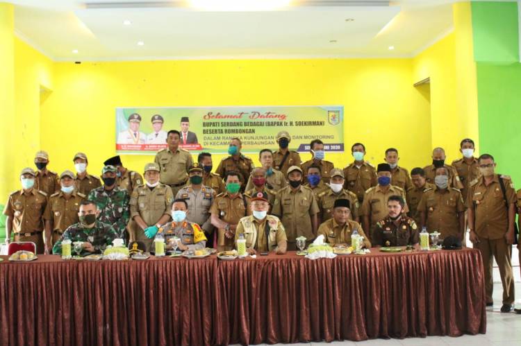 Forkopimda-Kapolres Sergai Evaluasi & Monitoring BLT, BST serta Penanganan Covid-19 di Kecamatan Perbaungan