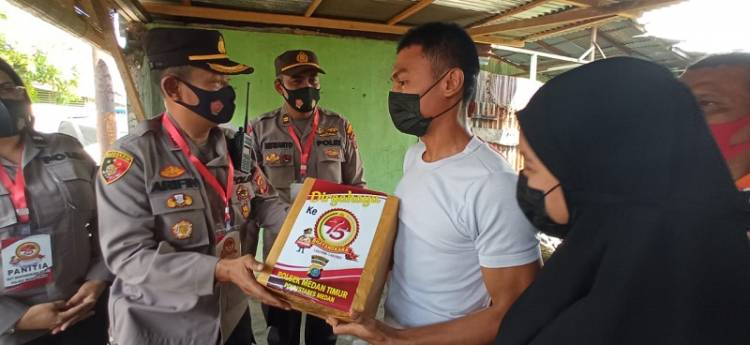 Polsek Medan Timur Bantu Pratu Gilang Fajar, Anggota TNI yang Alami Kebutaan Akibat Erupsi Gunung Sinabung