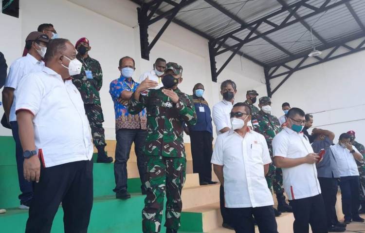 Danrem 174 Merauke Dampingi Ketua Umum KONI Pusat Tinjau Venue PON XX di Merauke