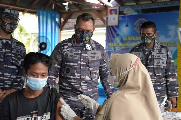 Lanal Tanjung Balai Asahan Fasilitasi Vaksinasi Covid-19 Bagi Warga Binaan