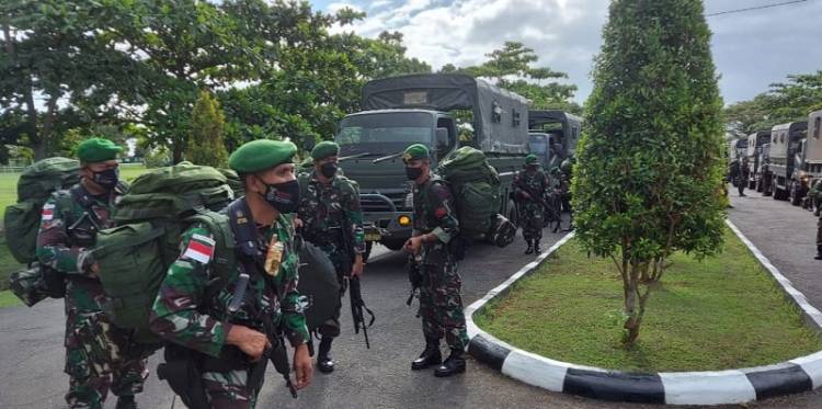 108 Personel Satgas Pamrahwan Yonif 315/Garuda Tiba di Merauke