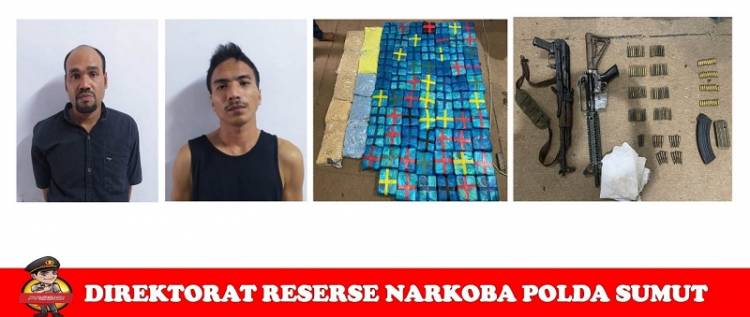 Polda Sumut Amankan AK-47 dan M16 Saat Ungkap Penyelundupan 89 Kg Sabu dari Aceh ke Sumut