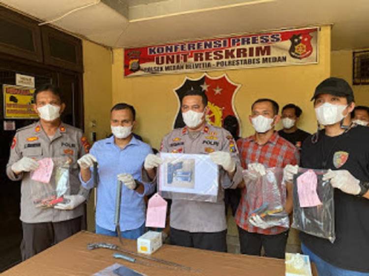 Polsek Medan Helvetia Tembak 1 dari 3 Komplotan Bongkar Rumah Milik Anggota Polri