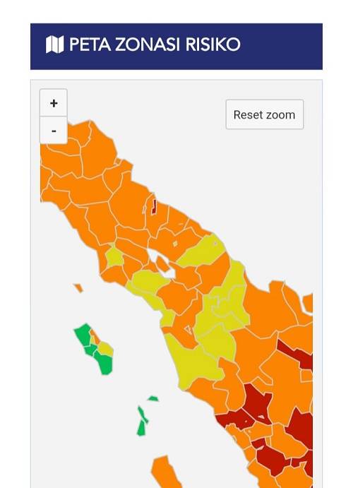 Kabupaten Dairi Turun Zona Orange, Kota Medan Kembali Berstatus Zona Merah