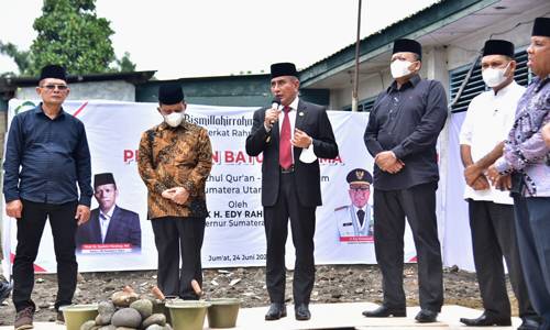 Gubernur Sumut Resmikan Pembangunan Gedung Tahfizhul Quran-Wahdatul Ulum
