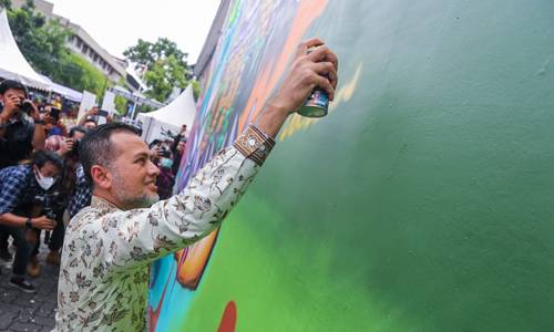 Ikut Menggambar Namue Bersama Para Seniman, Wagub Sumut Akan Akomodir Bakat-bakat Seniman Daerah