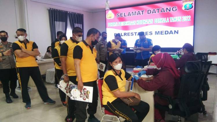 Wujudkan Kesehatan Prima Kepada Anggota, Polrestabes Medan Gerak Cepat  Lakukan Rikkes Berkala