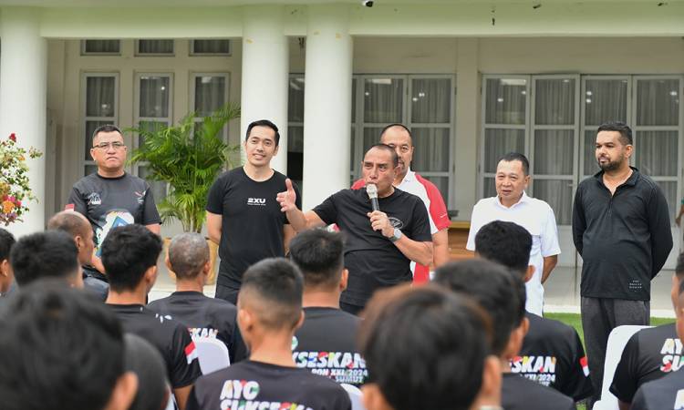 Lepas Keberangkatan 27 Atlet Ikut Kejurnas Surakarta, Gubernur Edy Rahmayadi Bakar Semangat Atlet