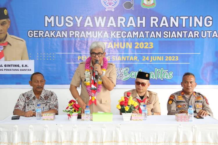 Pramuka Siantar Utara Gelar Musran, Erizal Ingatkan Ketua Terpilih Bertanggung Jawab