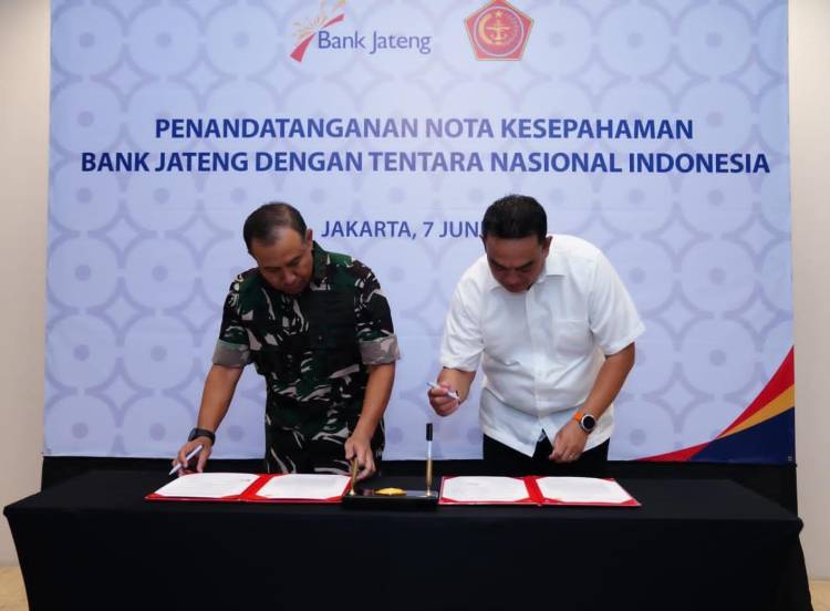Perkuat Kerja Sama, TNI dan Bank Jateng Teken MoU