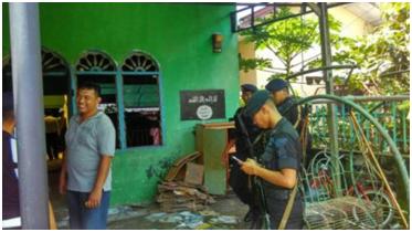Bendera ISIS di Rumah Terduga Teroris di Jalan Pelajar Timur Medan Dihapus Polisi