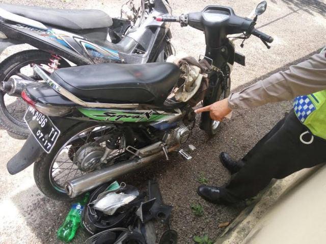 Supra X 125 VS Supra X, Satu Tewas di Km 19 Pematangsiantar-Perdagangan 