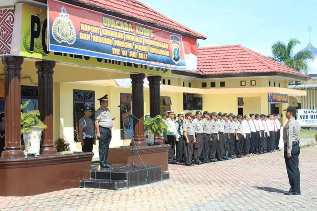 Kapolres Simalungun Pimpin Korps Raport Kenaikan Pangkat